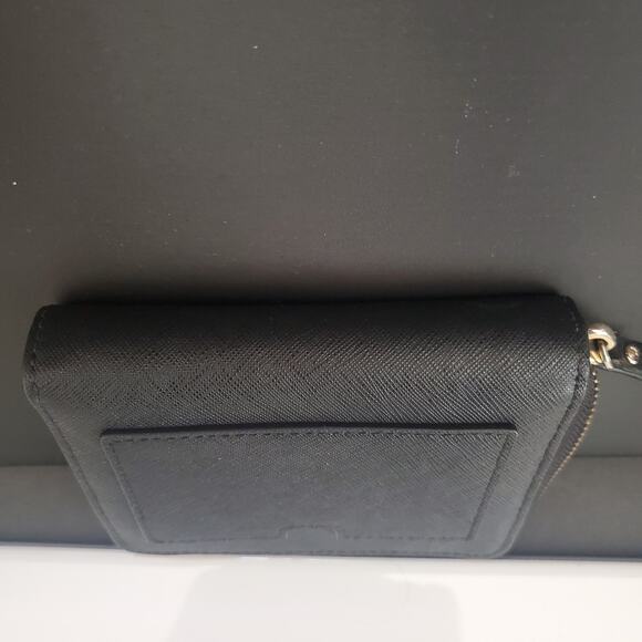 Kate Spade New York Zippered Bi-fold Wallet Travel Card Case Black - Picture 8 of 15